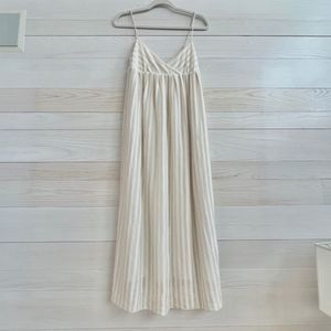 Alice + Olivia Cream and White Striped Maxi Dress